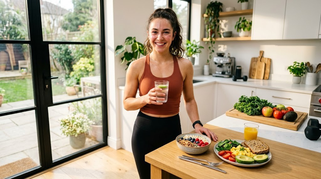 Best morning habits for weight loss including hydration, healthy breakfast, and exercise routine