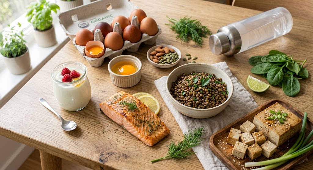 How Much Protein Do I Need in a Day to Build Muscle While Losing Fat? Animal and plant-based high protein foods for muscle building and fat loss