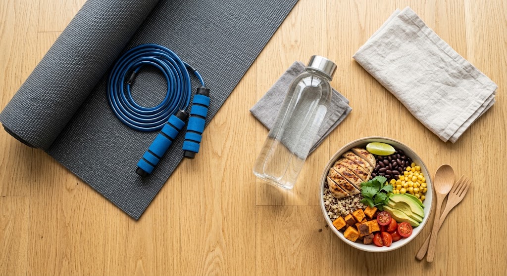 Which Exercises Burn the Most Belly Fat Without Going to the Gym? Home exercise routine and healthy high-protein diet for fat loss