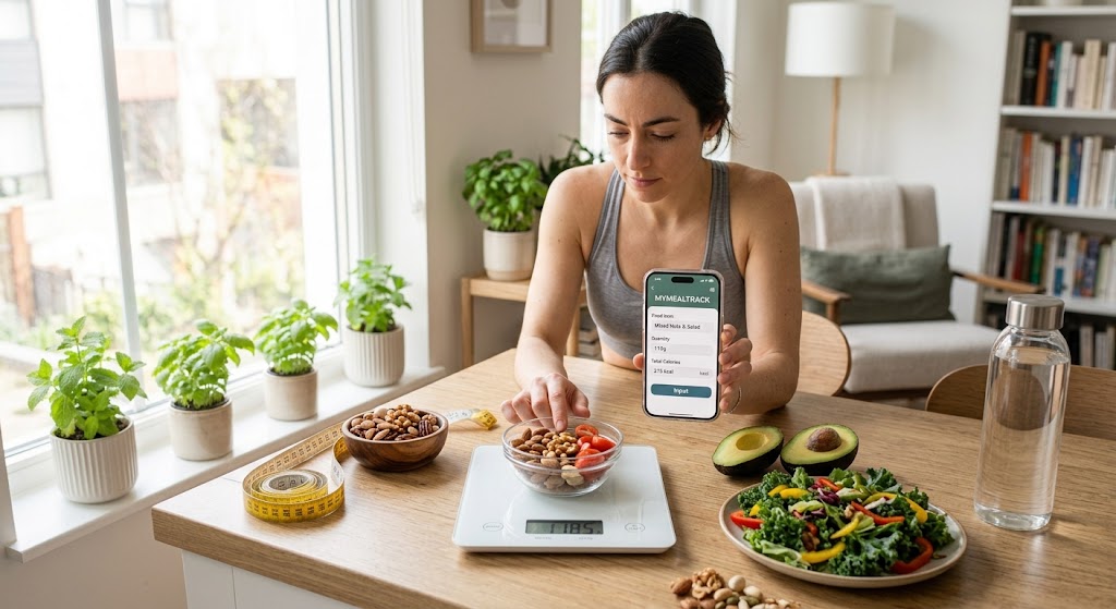 Tracking hidden calories and food portions in a digital app
