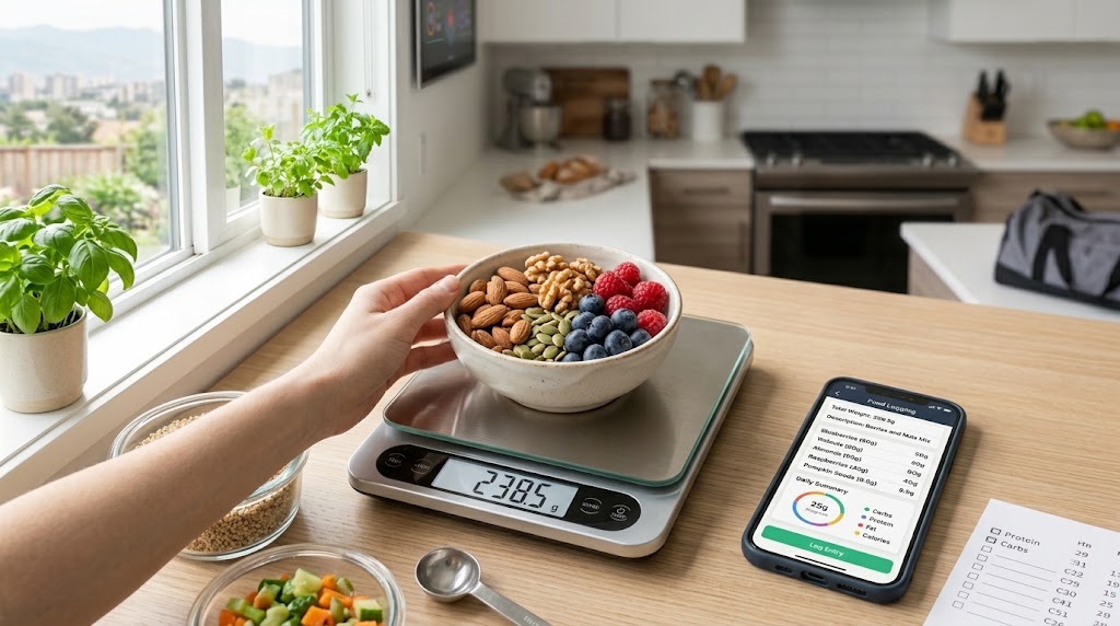 Common Calorie Deficit Mistakes Preventing Weight Loss Weighing food in grams to track accurate calorie intake