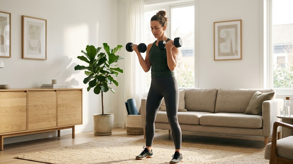 Weight loss tips for women over 40 strength training dumbbell exercise