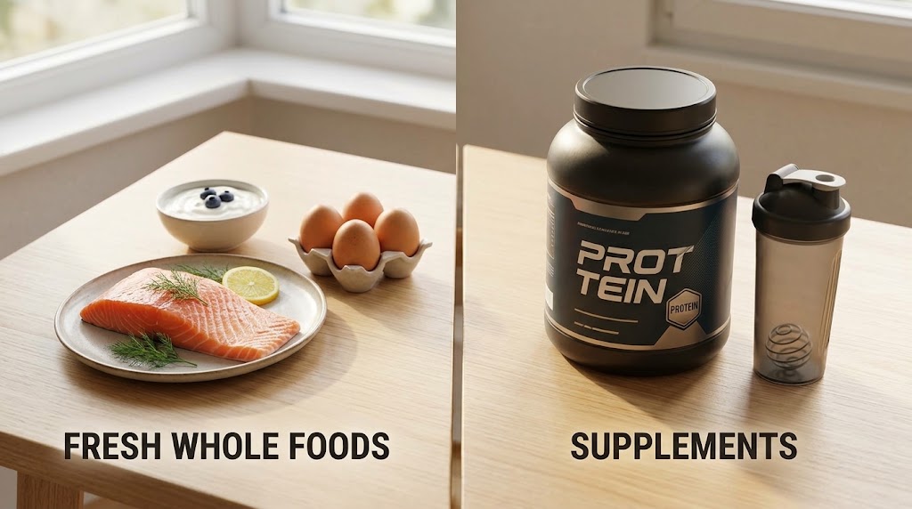 Best whole-food protein sources for fat loss vs supplements