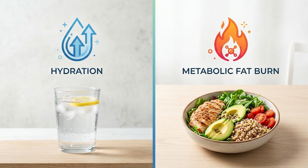 Water weight vs fat loss physical symptoms and bloating