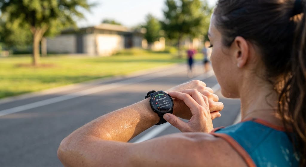 Walking vs running for weight loss calorie burn chart on smartwatch